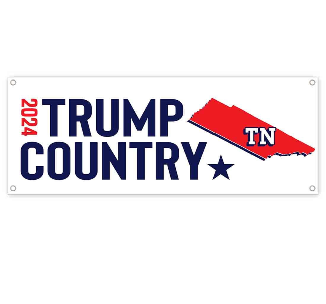 Heavy-Duty Vinyl Single-Sided with Metal Grommets Tennessee for Trump Banner 13 oz Non-Fabric