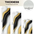 thumbnail image 4 of Black White Gold Wave Marble Pattern Kitchen Rugs Sets Of 3,Kitchen Runner Rugs Non Skid Washable,Decorative Kitchen Floor Mats for Kitchen,Sink,Laundry,17"x30"+ 17"x47" + 17"x59", 4 of 6