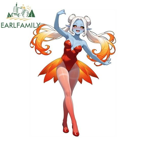EARLFAMILY 5.1" Alluring Devil Girl Dancing Cute Car Decals Anime Stickers
