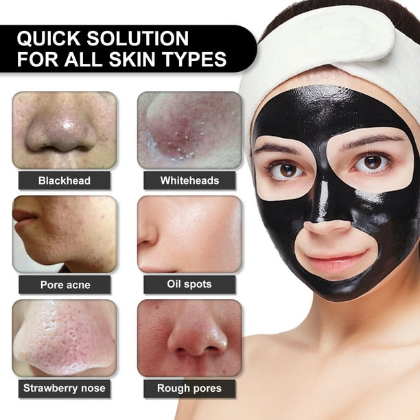 Blackhead Remover Mask Activated Charcoal Peel Off Mask for All Skin Types Deep Cleansing Black Facial Mask Blackhead Removal Black Head Black Mask - Walmart.com
