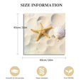 thumbnail image 3 of Chilfamy Starfish Shells Beach Wall Art Canvas Print Ready To Hang 16x16in, 3 of 6