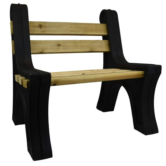 RTS Companies Inc Millennial Bench Ends, (Wood & Screws Sold Separately), Black