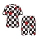 thumbnail image 1 of Balery Ladybugs Of Black And White Checkers Conjunto de Pijama Infantil de Manga Corta con Estampado – Ropa de Dormir de Algodón Suave-3X-Large, 1 of 5