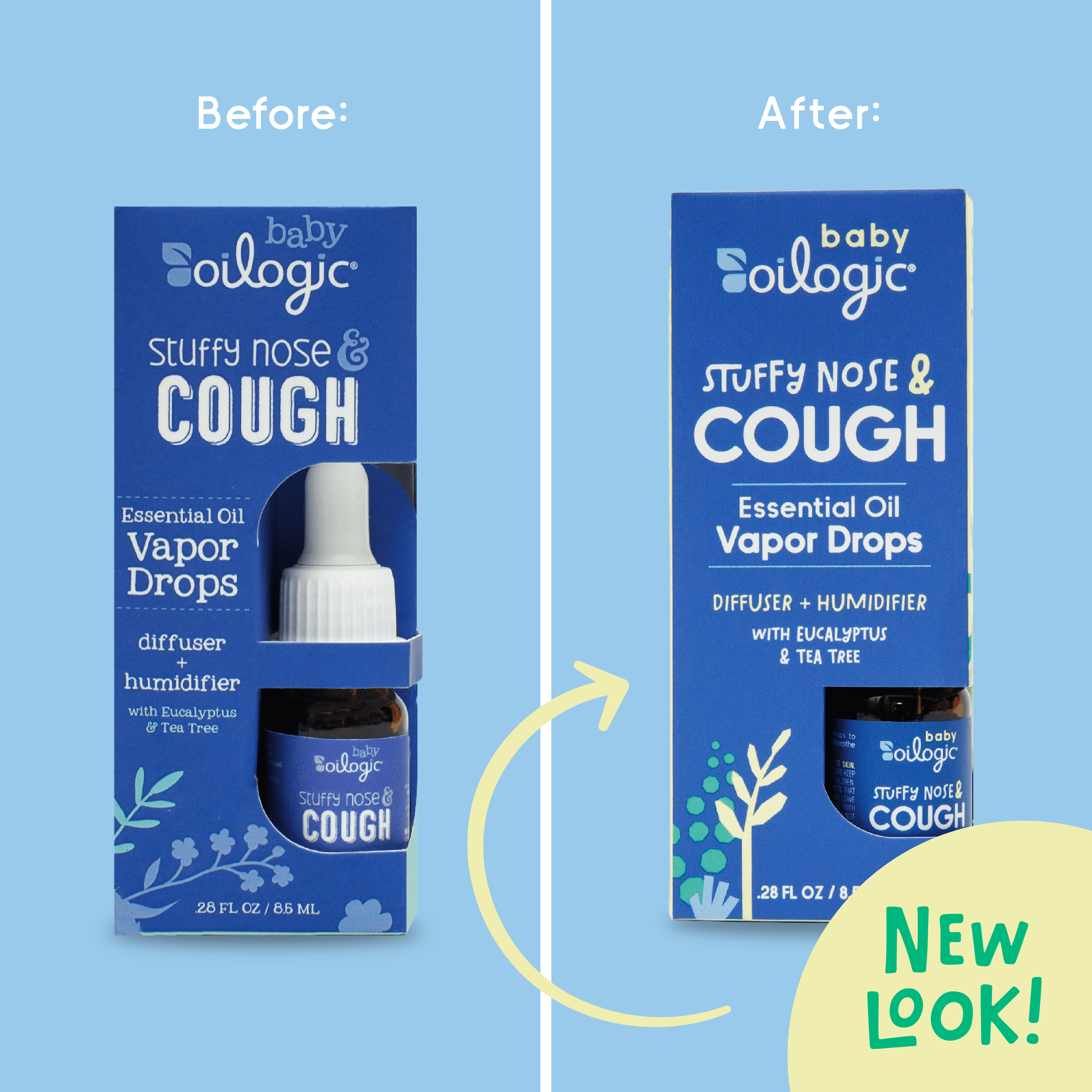 (6 pack) Oilogic Baby Stuffy Nose & Cough Essential Oil Vapor Drops