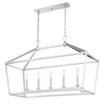 thumbnail image 4 of Polished Nickel Five Light Linear Chandelier from the Townsend Collection, 4 of 5