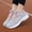 Grey, variant on XEGLSBU Women's Knitted Mesh Orthopedic Lace-Up Platform Sneakers Slip-On Comfort Breathable Arch Support Walking Shoes Casual Lightweight Non-Slip Soft Sole Toning Rocker Shoes