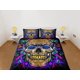 thumbnail image 2 of Halloween Ropa de Cama Hippie Colores Neón Calavera Juego de Funda Nórdica Colcha Colorida,, 2 of 4