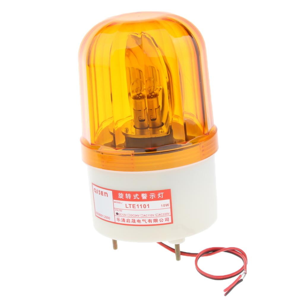 Lumière d'Avertissement Clignotante Rotative 12V LED Stroboscopique Jaune