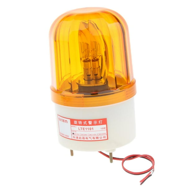 Luz de advertencia estroboscópica giratoria Zulema LED de 12V señal redonda amarilla