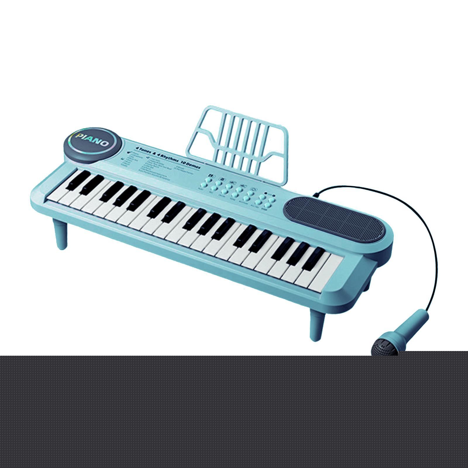 thumbnail image 3 of lionlar Electronic Keyboard Piano Multifunction Multi Functional 37 Key Piano Keyboard blue, 3 of 9