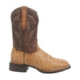 thumbnail image 2 of Dan Post Western Boots Mens 11" Alamosa Ostrich Sand Chocolate DP4184, 2 of 6