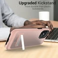 thumbnail image 4 of CoverON Apple iPhone 12 Pro Max Case (6.7"), Slim Metal Kickstand Rugged Dual Layer Phone Cover, Rose Gold Pink, 4 of 7