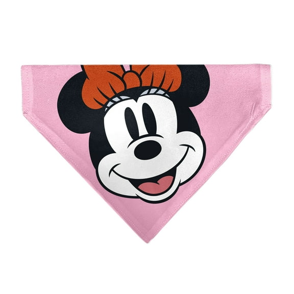 Disney Pet Bandana Minnie Mouse Smiling Face Close Up Pink Slip On Collar Bandana Only