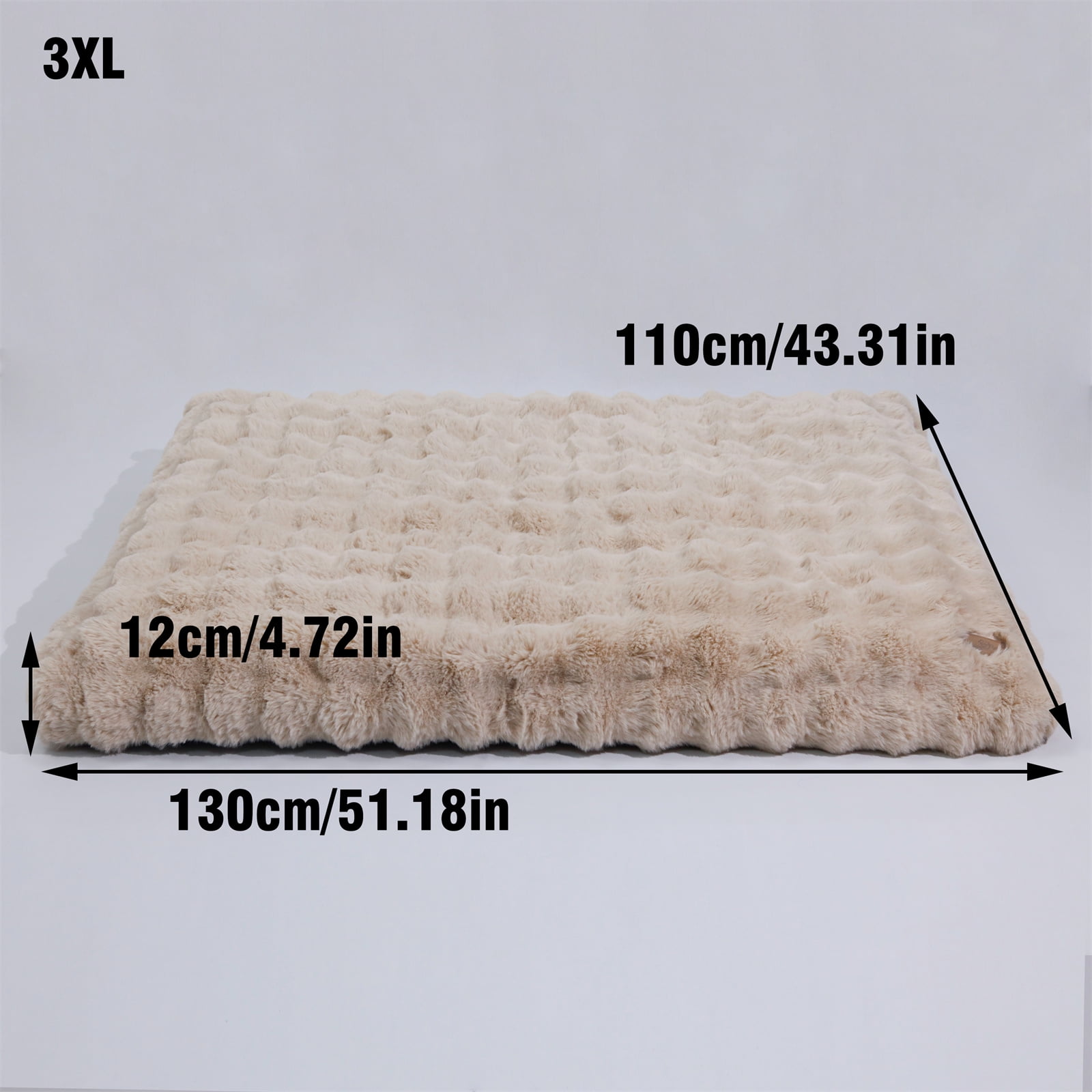 BingoPaw 3XL Dog Bed Washable Calming Pet Crate Mattress with Removable Cover Waterproof