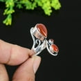 thumbnail image 3 of Natural Red Carnelian Gemstone Handmade 925 Sterling Silver Ring Size 6, 3 of 3