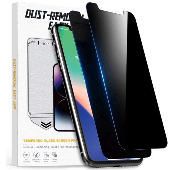 Privacy Screen Protector for Apple iPhone 11/iPhone XR, 2-Pack Shatterproof Tempered Glass Film 6.1"