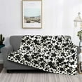thumbnail image 2 of Uemuo Cow Skin 1 Printed Throw Blanket for Couch, Fluffy Fuzzy Blankets for Bed, Sofa, Cozy Flannel Faux Fur Blanket-80"x60", 2 of 6
