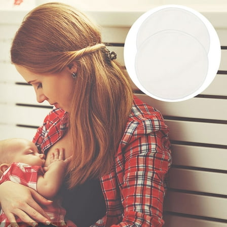 OUNONA 8-Pack Flat Nursing Pads for Breastfeeding Women, Leak-Proof Breast Pads to Prevent Milk Spills