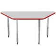 thumbnail image 5 of ECR4Kids 30in x 60in Trapezoid Everyday T-Mold Adjustable Activity Table Grey/Red/Silver - Super Leg, 5 of 8