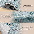 thumbnail image 5 of Area Vintage Boho Rugs for Living Room, Machine Washable Area Rugs with Non-Slip Backing, Indoor Rug Vintage Bohemian Area Rug Home Decor, Room Decor, 5 x 7 ft, Blue, 1 Pack, 5 of 6