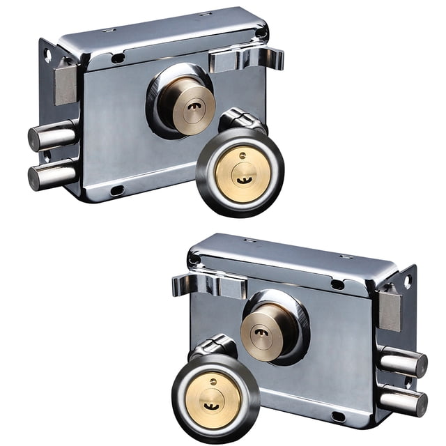 Becaristey Exterior Wear-resistant Multiple Insurance Lock Household Padlocks Heavy-Duty Dormitory Security Gear With Key Right Open with Edge
