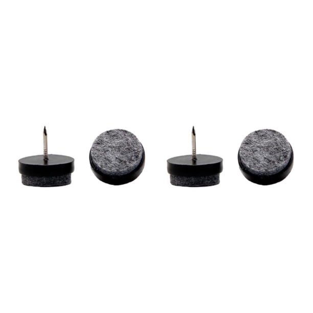 Injueey 36X deslizador de uñas almohadilla para muebles deslizamiento de fieltro Accesorios para el hogar Protector de uñas de pie ABS ahorro Negro 22mm 2Conjunto
