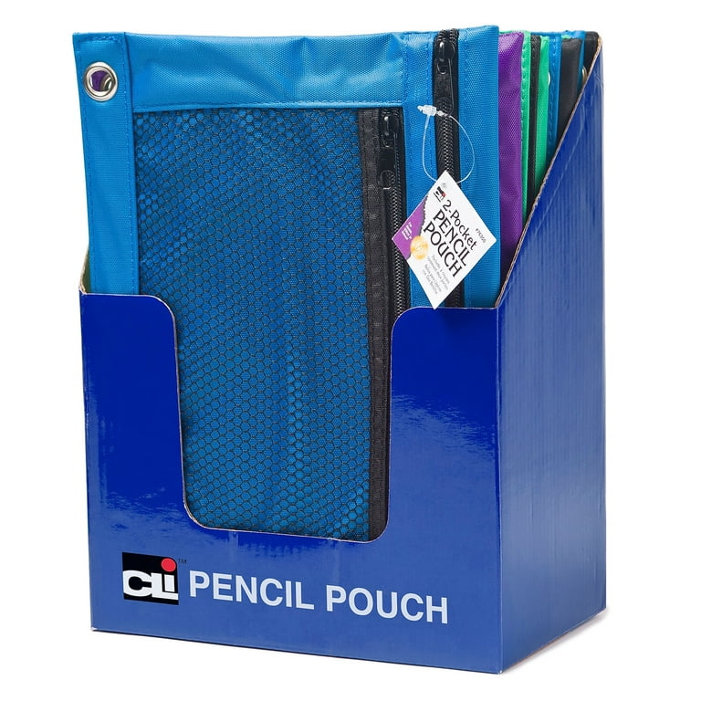 Tech Gear Double Pocket Canvas Pencil Case - Blue - Shop Pencil Cases at  H-E-B