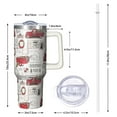 thumbnail image 3 of 40oz Christmas Gifts Tumbler w/Handle & Straw - Snowflake Design Double Wall, Stainless Steel Insulated Gift Cup, 3 of 5