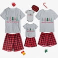 thumbnail image 1 of Pijamas familiares a juego de Navidad, conjunto de Pijamas cortos, exclusivo, Feliz Navidad, hermoso árbol, 1 of 3