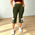 thumbnail image 5 of Guluxicc Women's Cropped Pants Plus Size Elastic High Waisted Capris for Everyday Gym Workout, 5 of 8