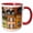 Red/White, variant on 3drose, Poland, Warsaw. Close-up of Building Facade., 11oz Two-tone Black Mug