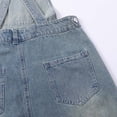 thumbnail image 6 of UACY Girls Denim Overalls with Adjustable Straps, Baggy Wide Leg Loose Fit Jean Jumpsuit Dungarees Pants Casual Preppy (Light Blue, 15-16 Years), 6 of 9