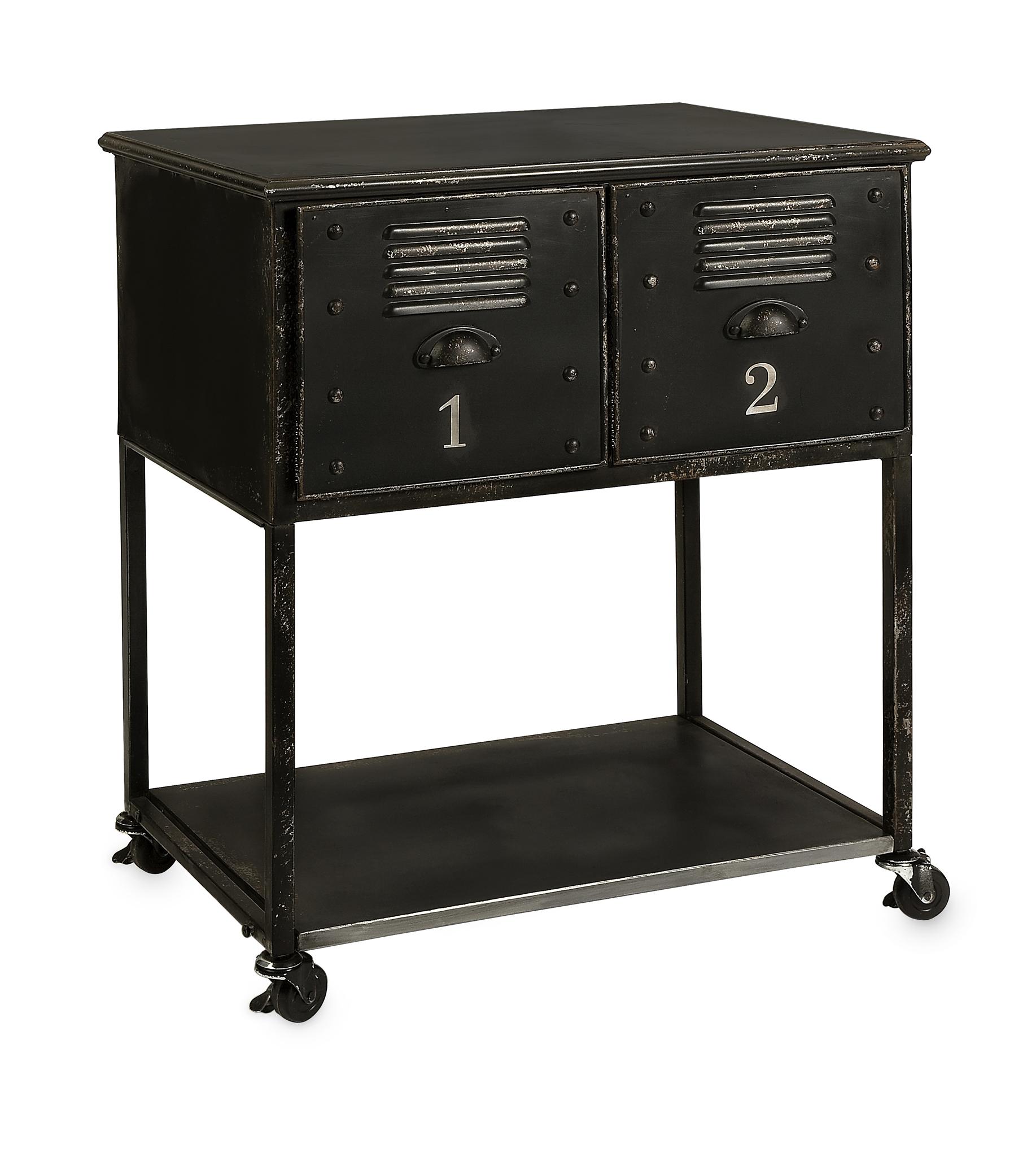 Alastor 2Drawer Rolling Cart Table
