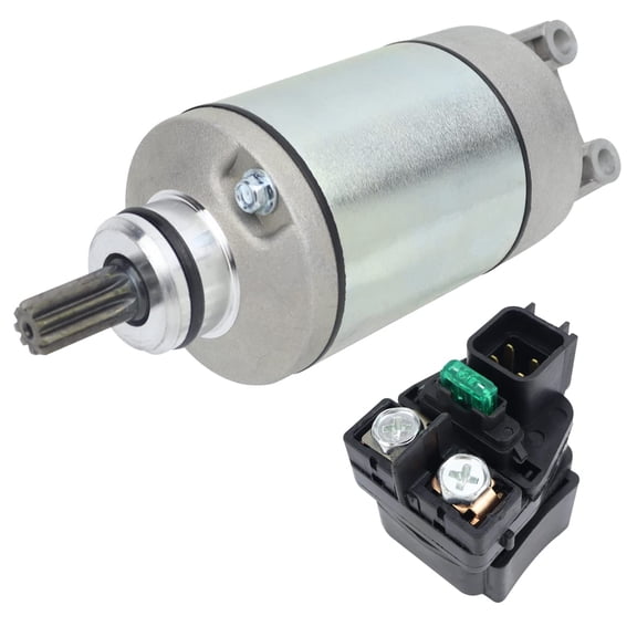 shamofeng Starter Motor & Relay for Suzuki LT-Z400 LT-Z400Z Quadsport 2009, 31100-29F00 3110029F00 18718 18718N SMU0281 SM14232 410-54064 41054064
