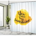 thumbnail image 5 of Ambesonne Love Shower Curtain, Yellow Grey Romantic, 69"Wx84"L, Yellow Black, 5 of 5