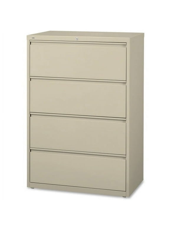 Lorell Lateral File 4-Drawer 42" x 18.6" x 52.5", File Cabinet, A4, Putty