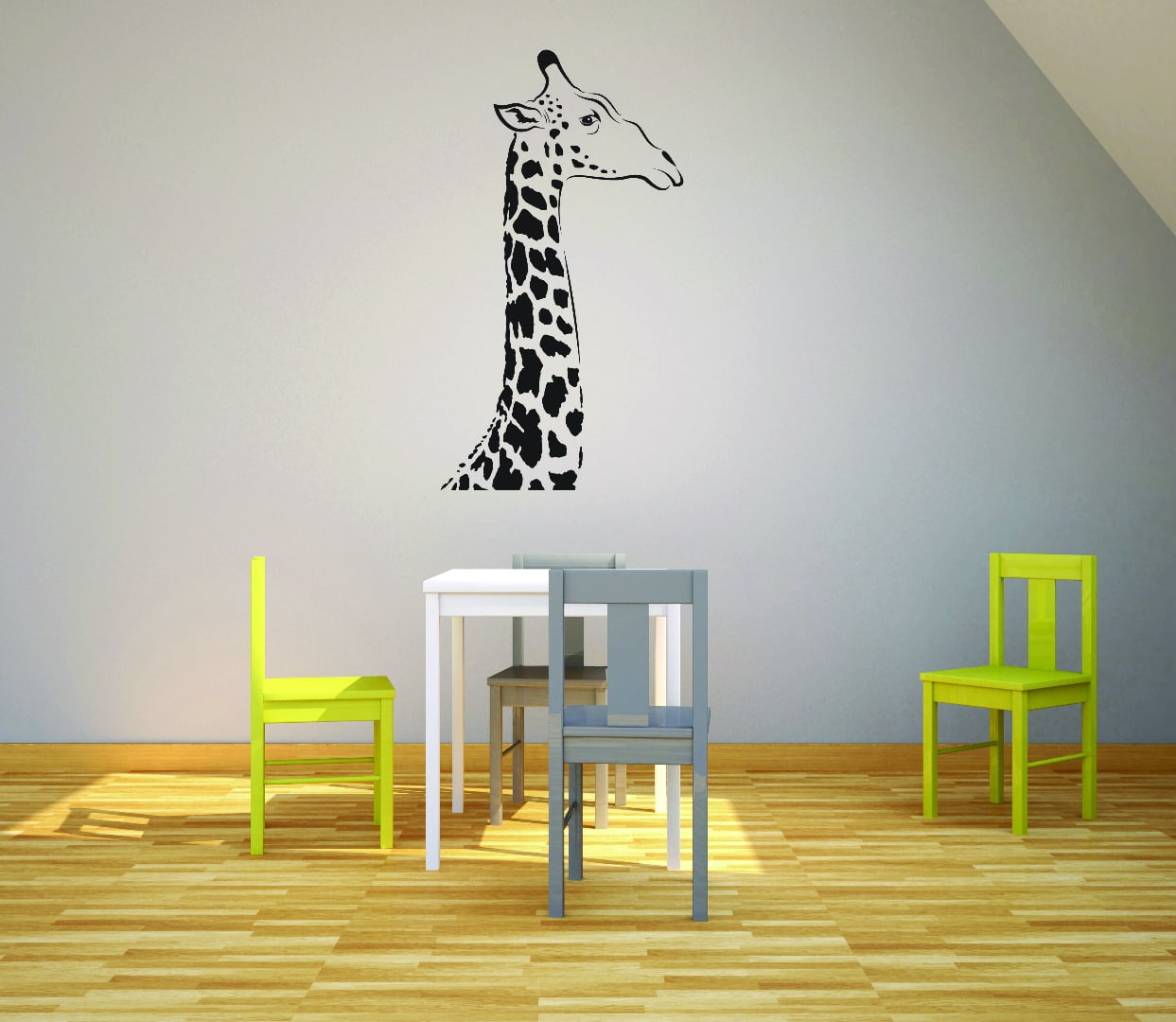 Custom Wall Decal Sticker Giraffe Animal Kids Boy Girl Daycare Preschool Classroom Decor 20x30