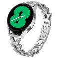 thumbnail image 2 of Zinc Alloy Twisted Watch Band Rhinestone Decor for Huawei Watch GT 3 Pro 43mm Watch Strap - Black, 2 of 5