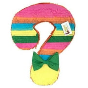 APINATA4U Fiesta Themed Question Mark Gender Reveal Pinata, Multicolor, 18in x 24in