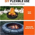 thumbnail image 4 of 48 Inch Smokeless Fire Pit Ring, Carbon Steel Outdoor Round Fire Pit with Ventilation Holes, Wood Burning DIY Campfire Ring, Black, 4 of 10