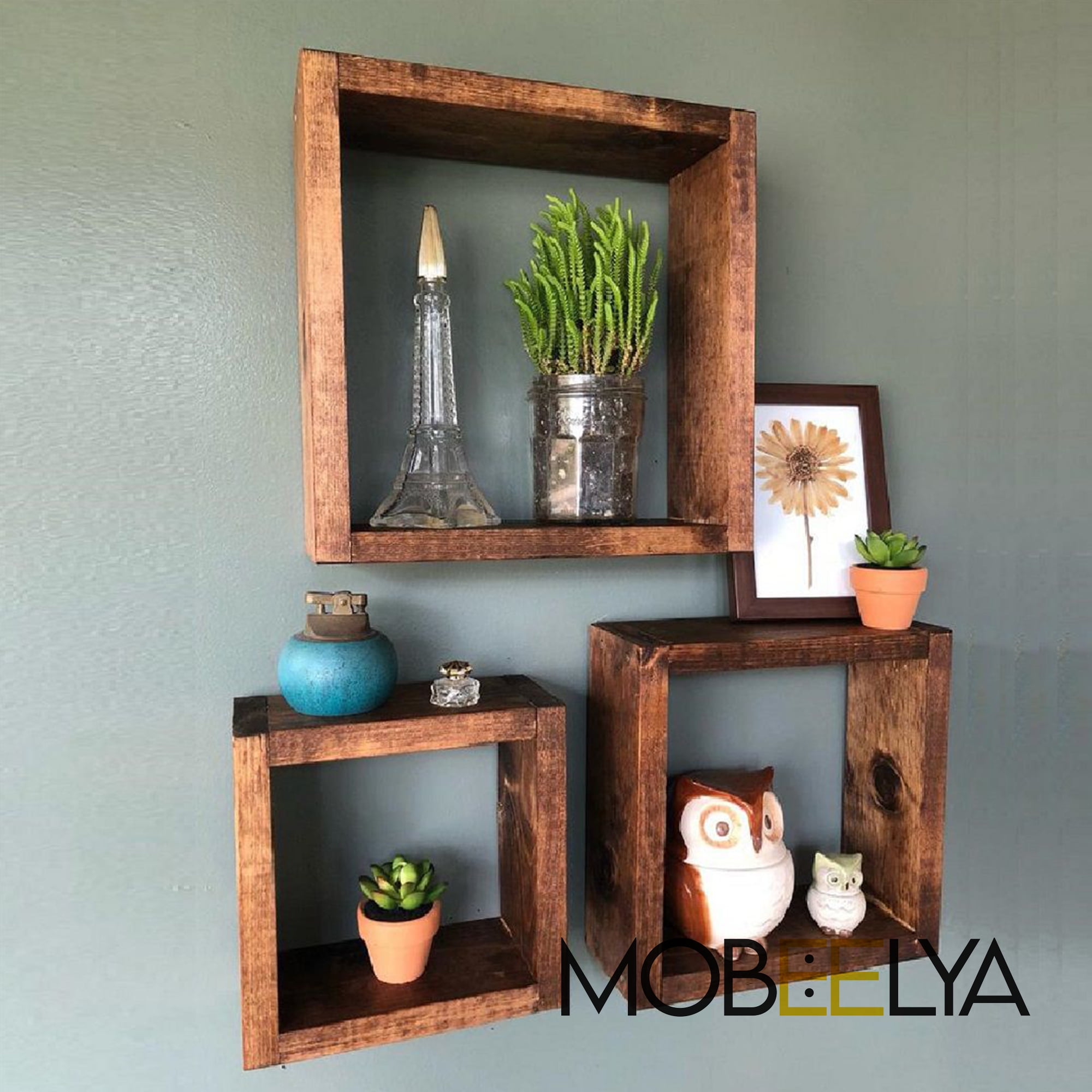 Set of 3 Hanging Cube Shelves Wall Decor, Set of Package, Best Home