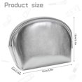 thumbnail image 2 of Shell Cosmetic Bag,T-Shaped Cosmetic Bag,Silver Soft Leather Shell Makeup Bag,Mini Handy Makeup Pouch,Cute Makeup Bag Travel Cosmetic Bag, 2 of 5