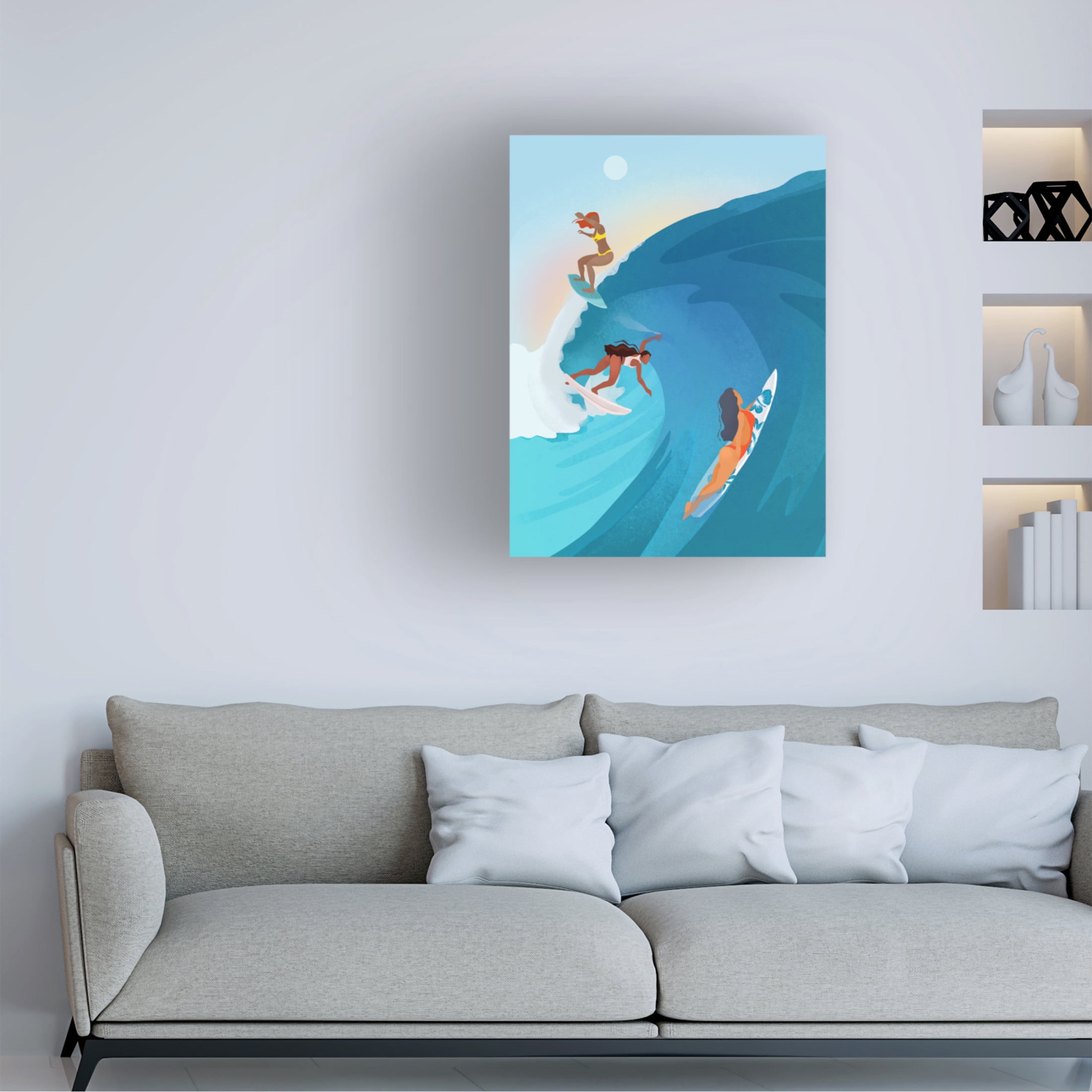 Trademark Fine Art Petra Lizde Surfers Canvas Wall Art
