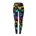 thumbnail image 2 of Gibobby Flare Leggings para San Valentín con estampados Pantalones casuales para mujer Pantalones para chándal con estampado para corazones Leggings（Multicolor, XL), 2 of 3