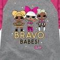 thumbnail image 3 of LOL Surprise! Dolls - Bravo Babes - Toddler & Youth Girls Raglan Graphic T-Shirt, 3 of 5