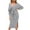 Grey, variant on Women's Knit Sweater V Neck Wrap Knit Dresses Batwing Sleeve Sweater Dresses Short Maxi Dresses for Women Stylish Dresses for Women Maxi Dresses for Women Casual Summer Business Casual Dress Dresses