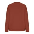 thumbnail image 5 of Dezsed Womens Crewneck Sweatshirts Solid Color Pullover Fleece Hoodies 2025 Fall Fashion Outfits Clothes Wine M, 5 of 6