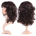 thumbnail image 2 of MesaSe Perruque Synthétique Longue Bouclée avec Frange Cheveux Courts Perruques Résistantes à la Chaleur Perruque Complète pour Femmes Blond Mèches, 2 of 4