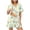 Green, variant on Pajamas Set for Women Button Down Short Sleeve Shirt and Baggy Drawstring Shorts Sleepwear Cute Printed Lounge Shorts Pj Sets