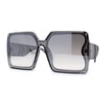 thumbnail image 1 of Lunettes de Soleil Mode Papillon Rectangulaires à Lentilles Exposées pour Femmes Ardoise Fumée, 1 of 4